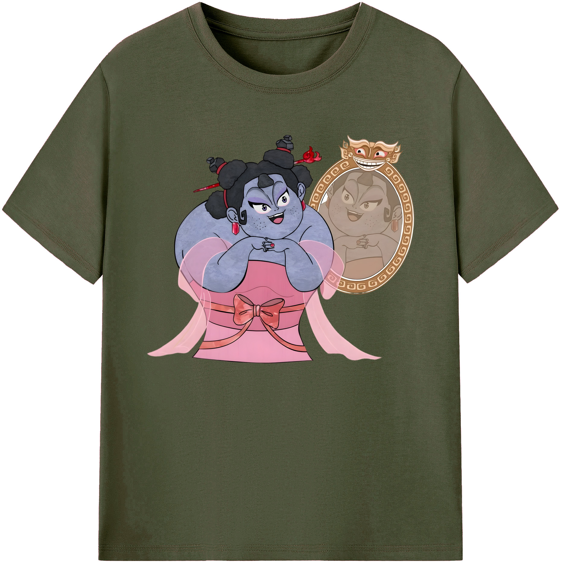 （画像用） Ne Zha 2 ナタ 魔童の大暴れ 綿100％ メンズ半袖Tシャツ｜肌触りやわらか＆通気性
